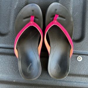 Olukai pink flip flops